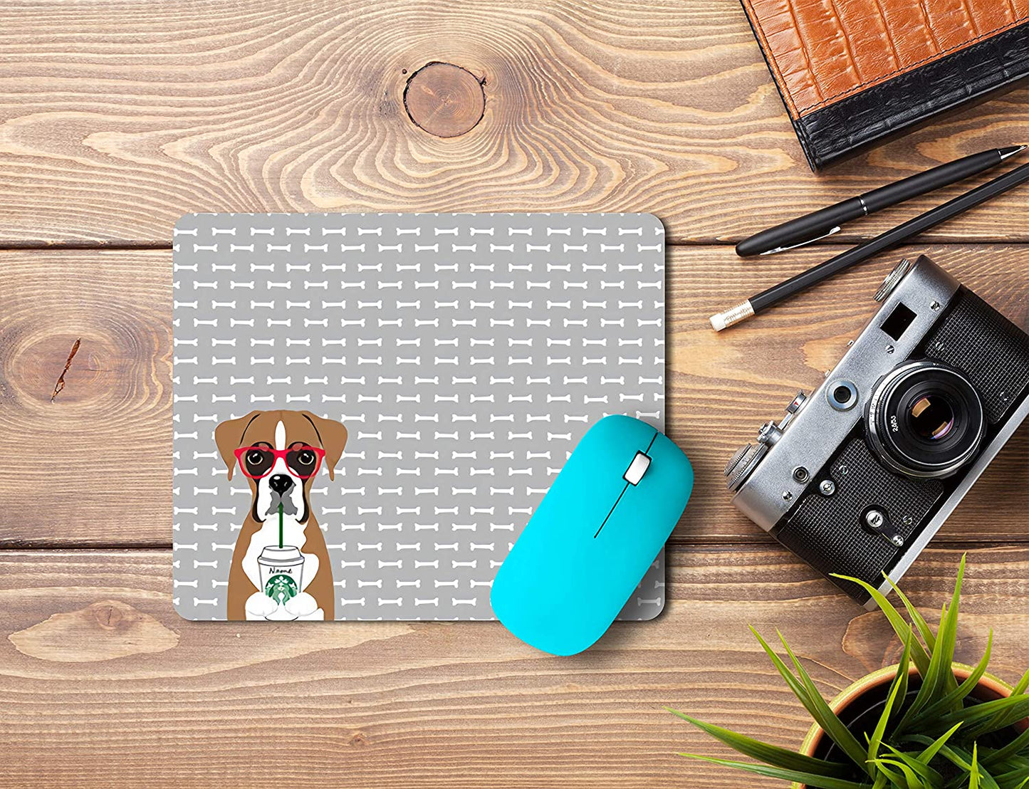 Personalized Mouse Pads for Computers - Lover Gift School Supplies Dorm Decor Gray Cartoon Dog Mouse Pad Funny Mini Mousepad Office Supplies Office Desk Accessories Fun Mouse Mat.