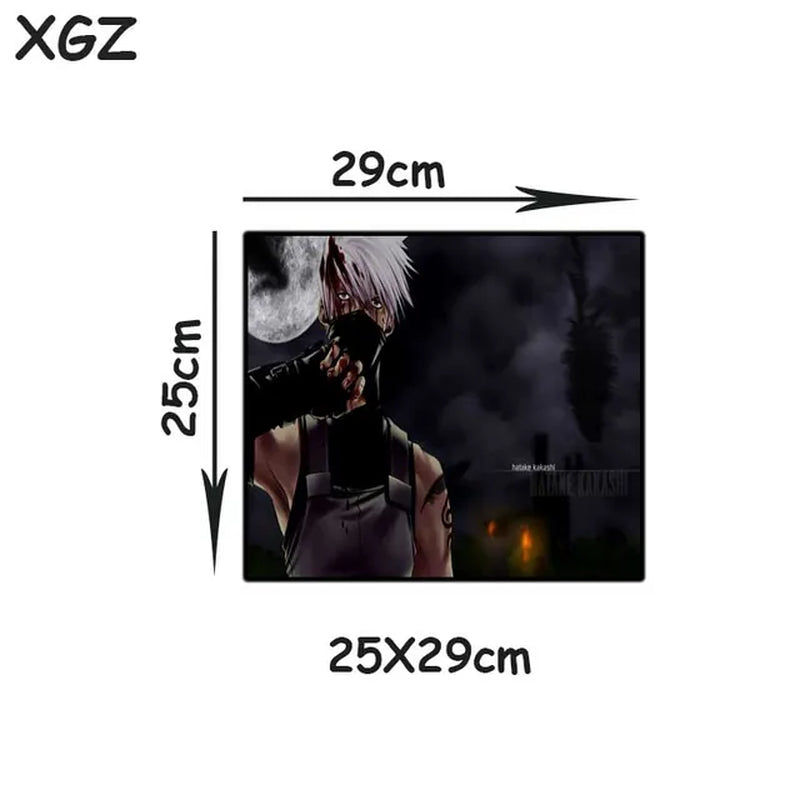 Customized Animation Mouse Pad Black Lock HD Kakashi Computer Keyboard Desk Pad Rubber Strip anti Slip Gaming Desk