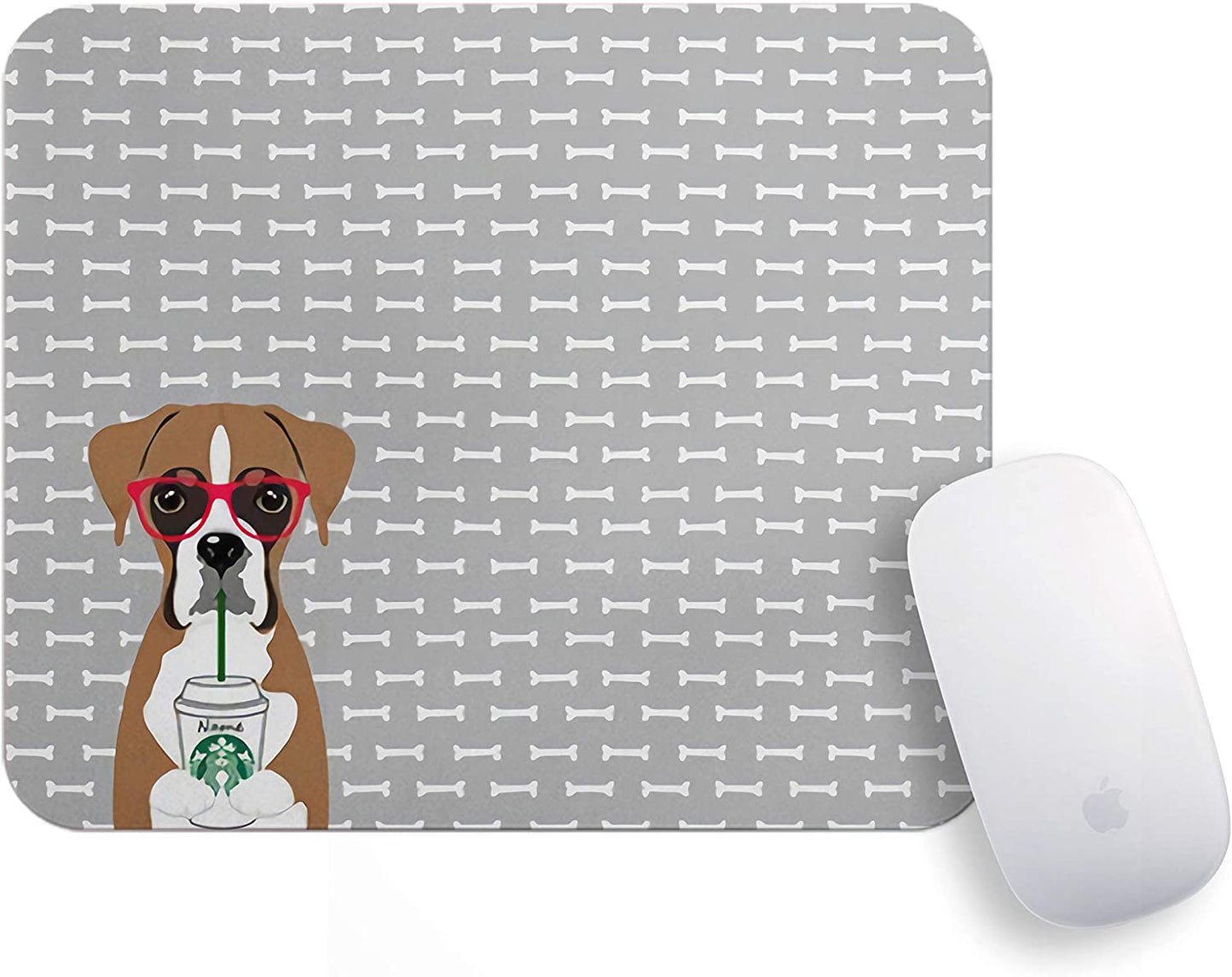 Personalized Mouse Pads for Computers - Lover Gift School Supplies Dorm Decor Gray Cartoon Dog Mouse Pad Funny Mini Mousepad Office Supplies Office Desk Accessories Fun Mouse Mat.