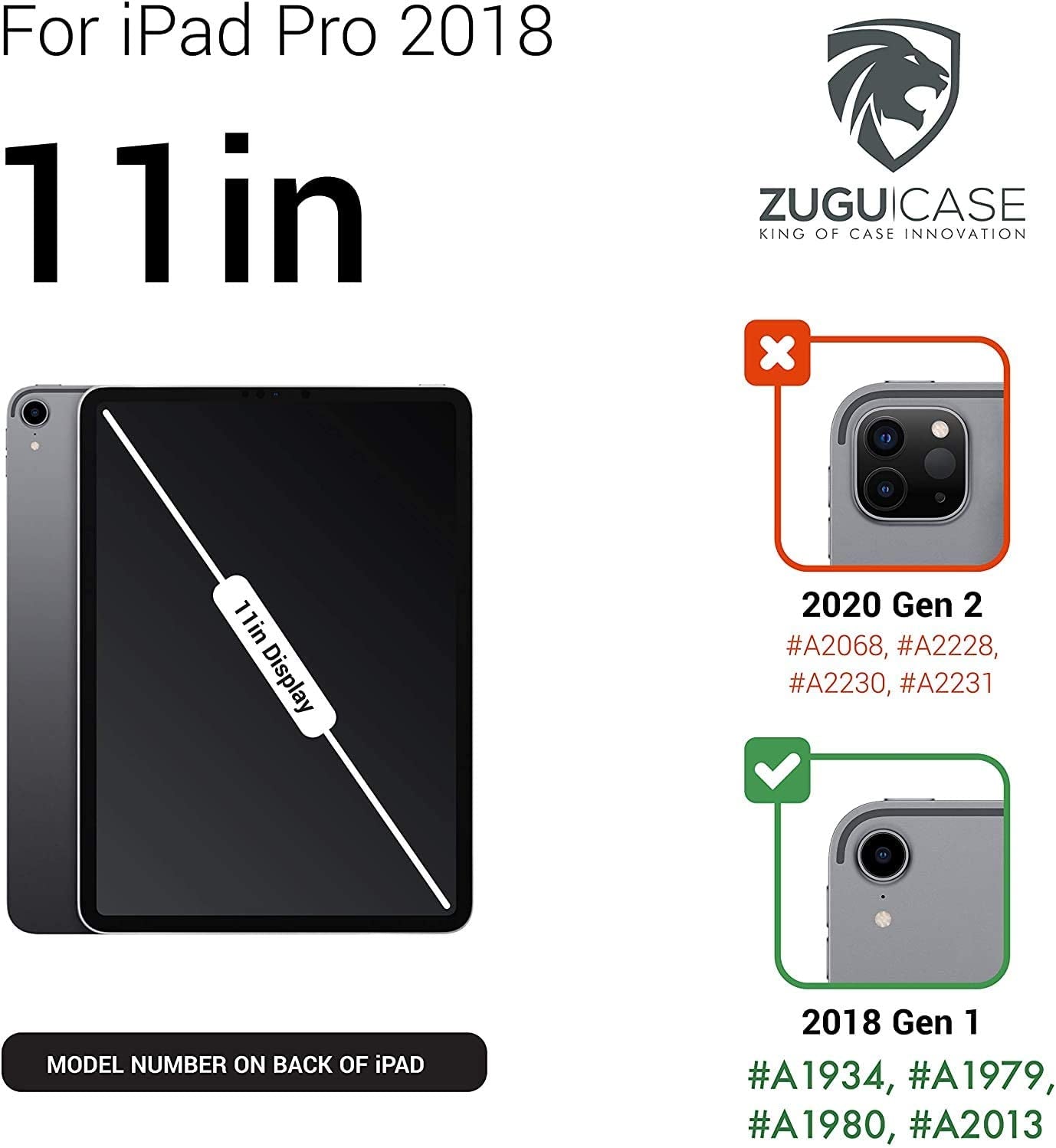 The Muse Case - 2018 Ipad Pro 11 Inch 1St Gen (Old Model) - Very Protective but Thin + Convenient Magnetic Stand + Sleep/Wake Cover - - Black (Fits Model #’S A1934, A1979, A1980, A2013)