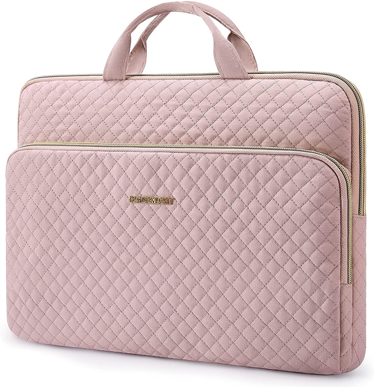 Laptop Sleeve, 15 Inch Laptop Carrying Case,Laptop Case Compatible with Macbook Pro 16 Inch,15 Inch Hp,Dell,Acer Aspire,Asus Notebook,Laptop Protective Case with Pocket,Handle,Pink