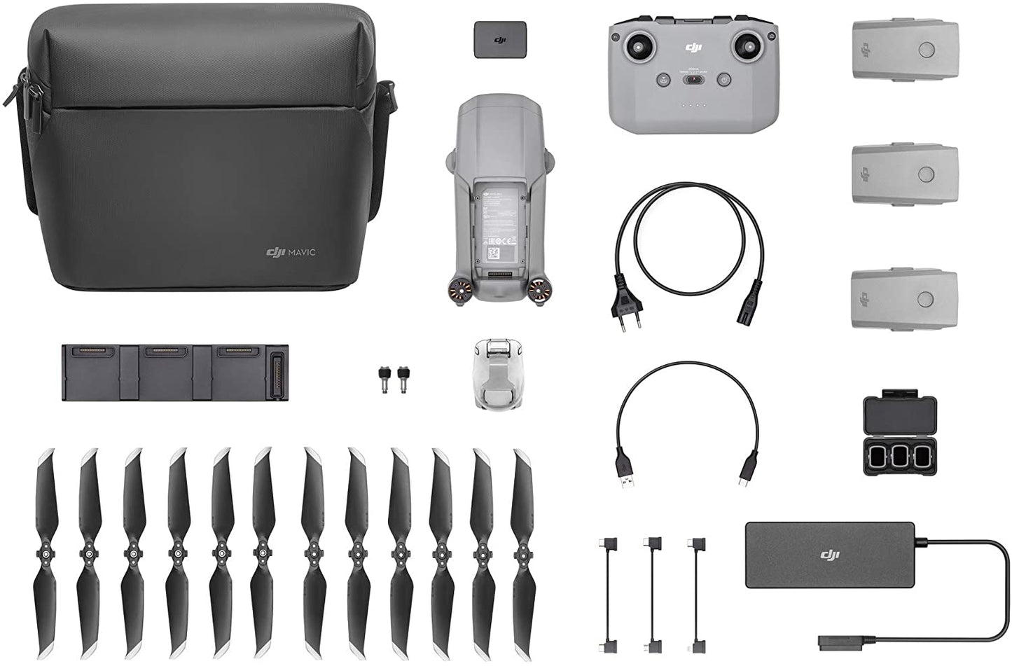 Mavic Air 2 Fly More Combo - Drone Quadcopter UAV with 48MP Camera 4K Video 8K Hyperlapse 1/2" CMOS Sensor 3-Axis Gimbal 34Min Flight Time Activetrack 3.0 Ocusync 2.0, Gray