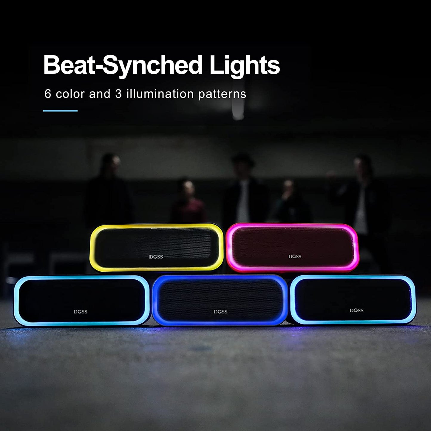 Soundbox Pro Bluetooth Speaker with 20W Stereo Sound, Active Extra Bass, IPX6 Waterproof, Bluetooth 5.0, TWS Pairing, Multi-Colors Lights, 20 Hrs Playtime, Speaker for Beach, Outdoor(Upgraded)