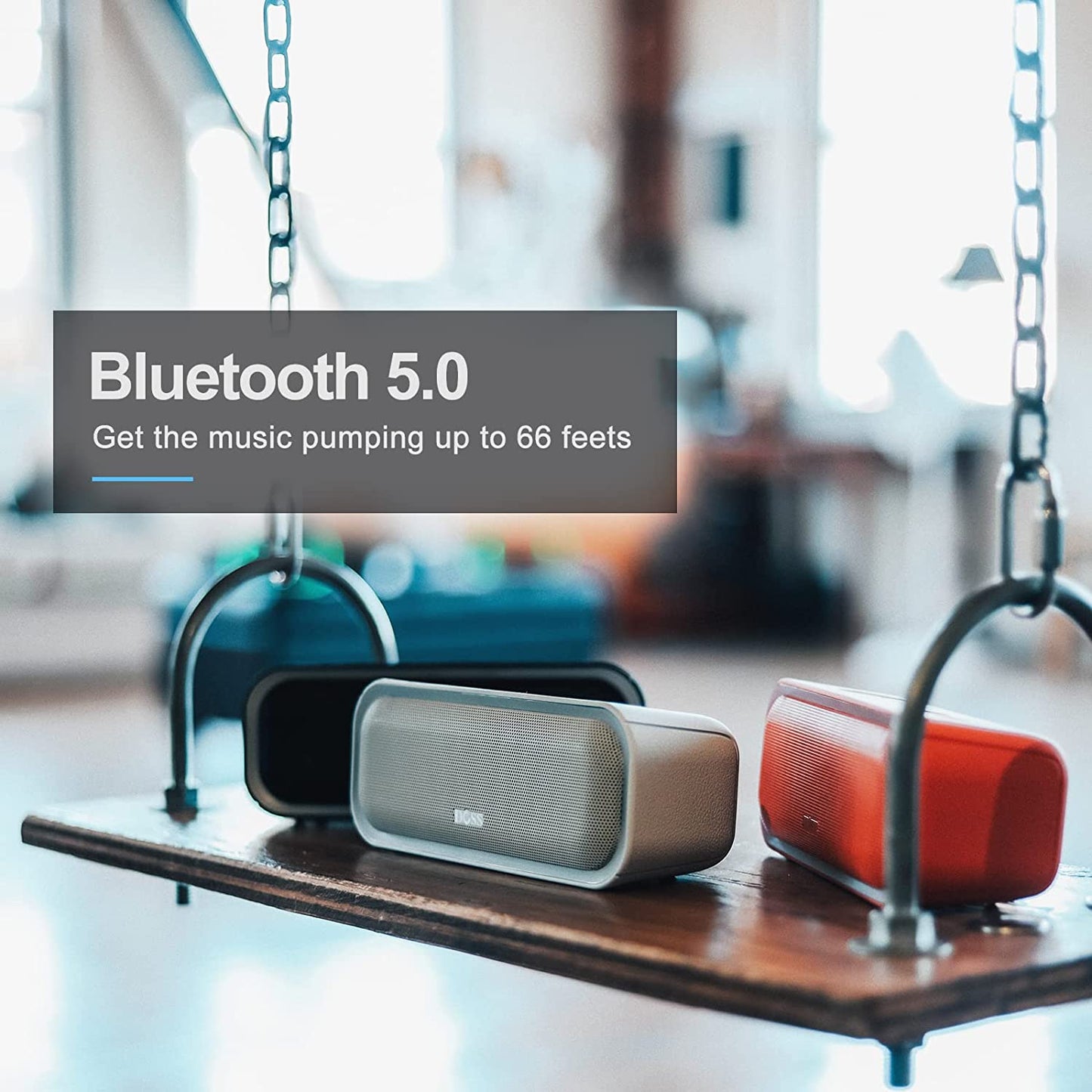 Soundbox Pro Bluetooth Speaker with 20W Stereo Sound, Active Extra Bass, IPX6 Waterproof, Bluetooth 5.0, TWS Pairing, Multi-Colors Lights, 20 Hrs Playtime, Speaker for Beach, Outdoor(Upgraded)