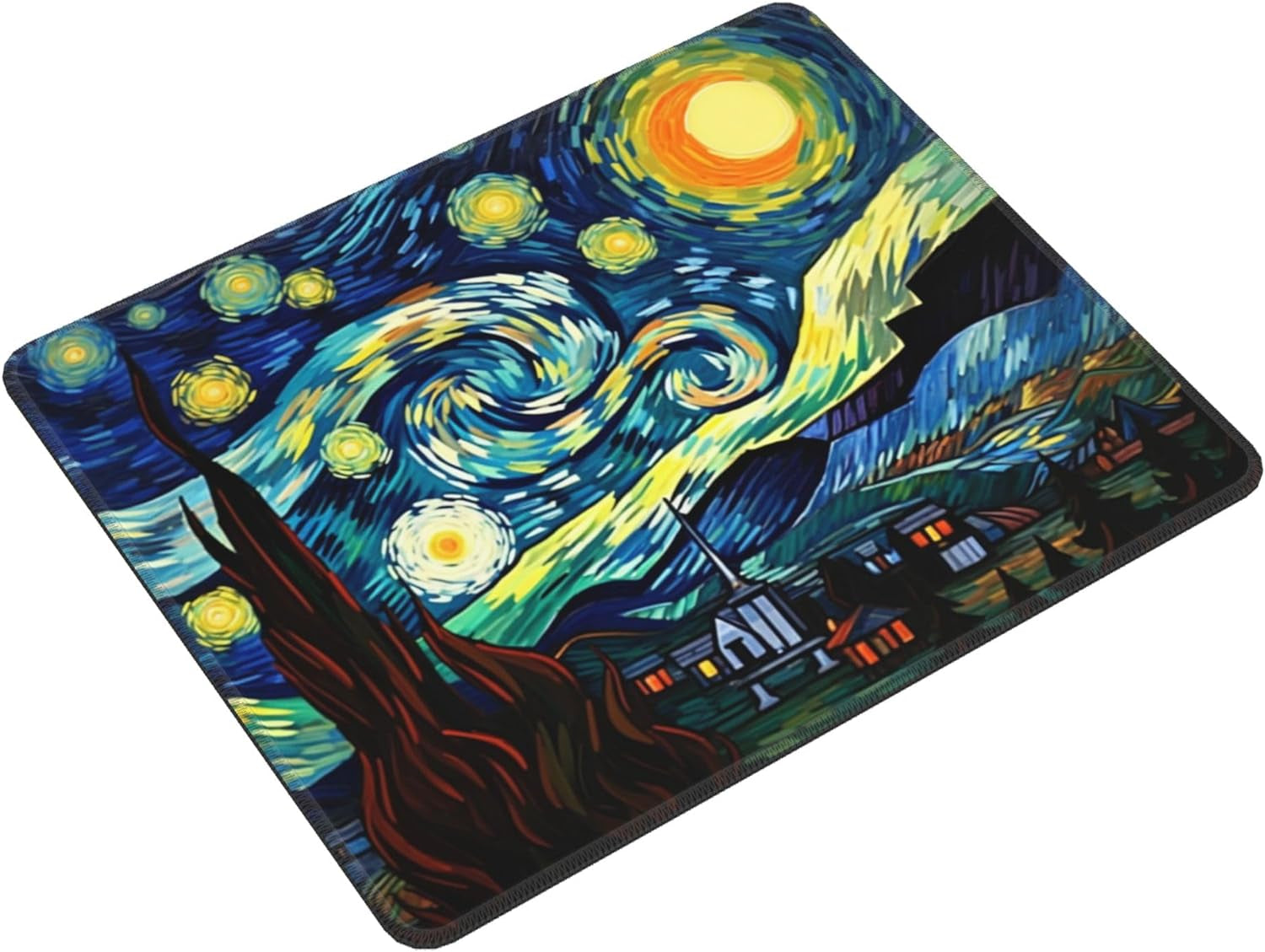 Mouse Pad the Starry Night Non-Slip Rubber Gaming Mouse Mat Rectangle Mouse Pads for Computers Laptop Office&Home 11.8X9.8 Inch