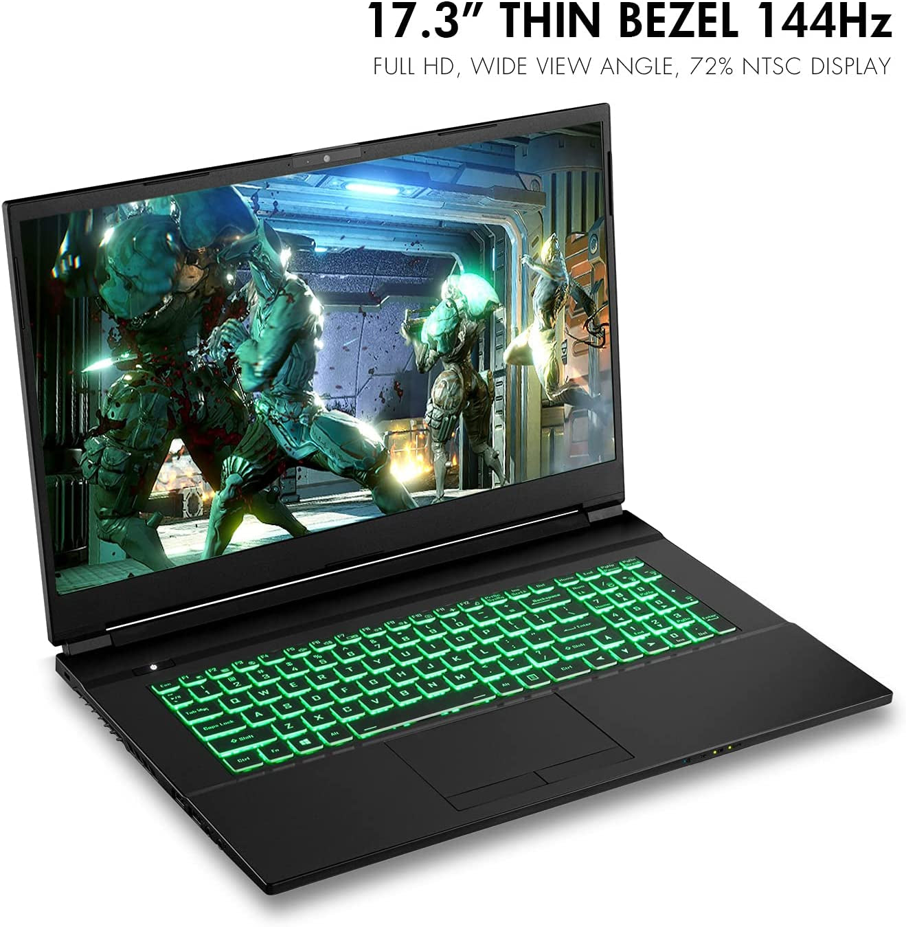 NP7879PQ Gaming Laptop, 17.3 Inch Thin Bezel FHD 144Hz 72% NTSC, Intel I7-11800H, RTX 3060 6GB, 32GB RAM, 1TB Nvme SSD, Windows 10